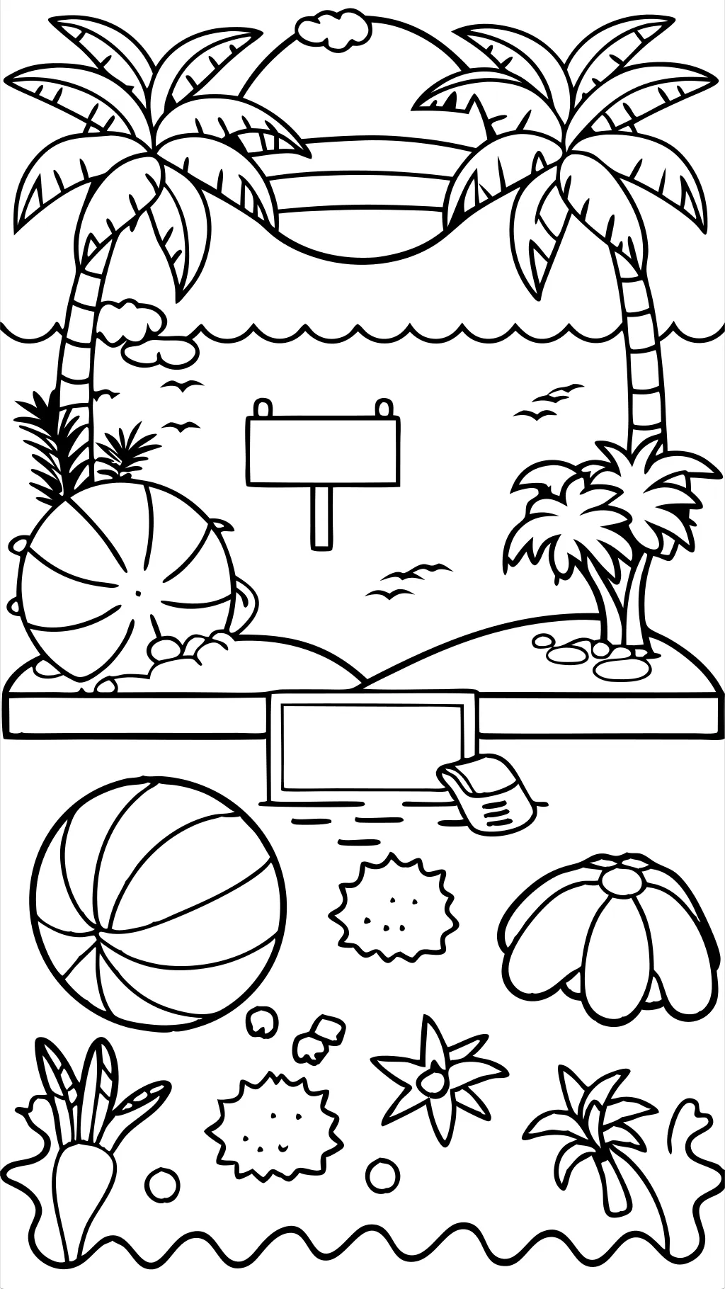 swimming coloring page